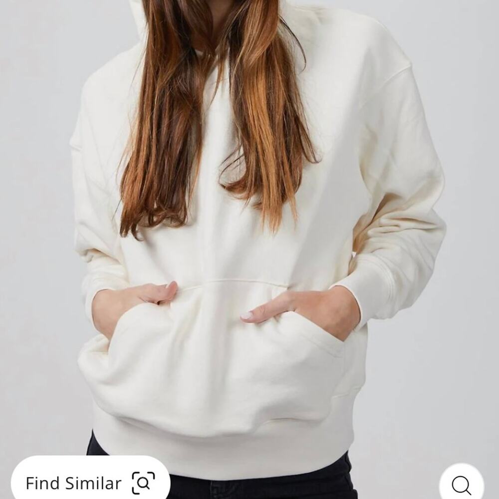 NEW WeWoreWhat Oversized Off White Hoodie Size Small MSRP $110